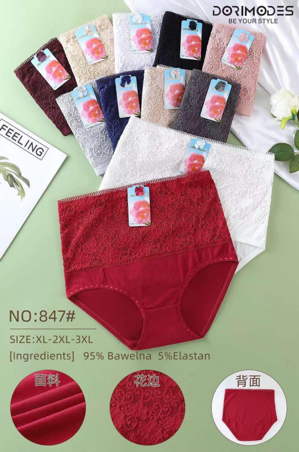 Majtki damskie Roz XL-3XL, Mix kolor Paczka 24 szt